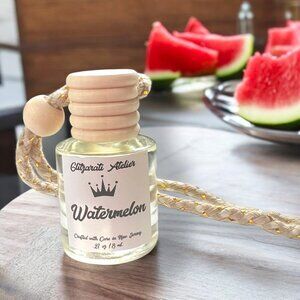 Watermelon Hanging Glass Car Oil Diffuser Freshener 8ml